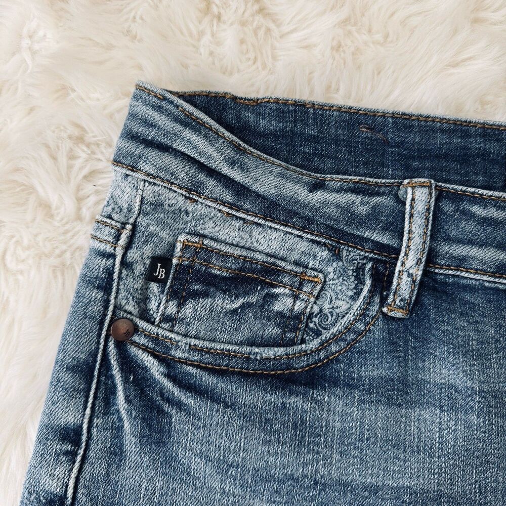 Judy Blue Denim Shorts M (W29 Inseam 3.5) Medium Super Stretch Print Denim Women - Picture 5 of 9